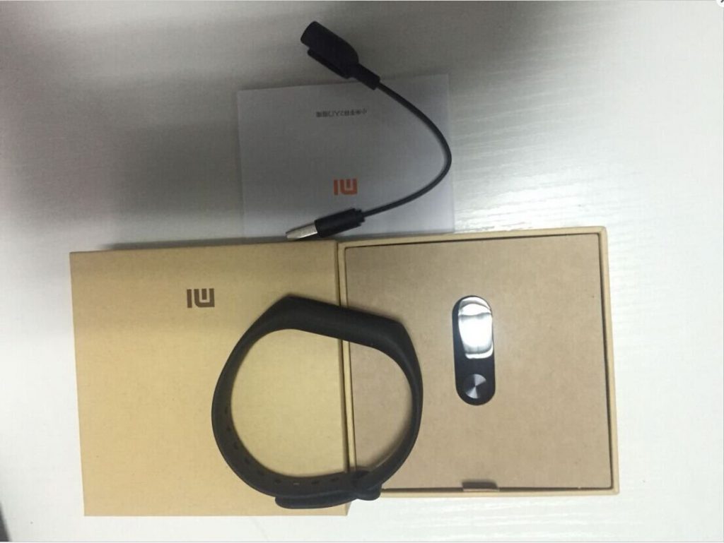 Contenidos de la caja de la Xiaomi Mi Band 2