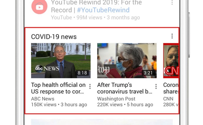 YouTube calidad vídeos coronavirus